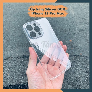 Ốp lưng iphone 13 pro max ip 13 pro 13 silicon trong suốt chính hãng GOR bảo vệ camera phụ kiện huỳnh tân store