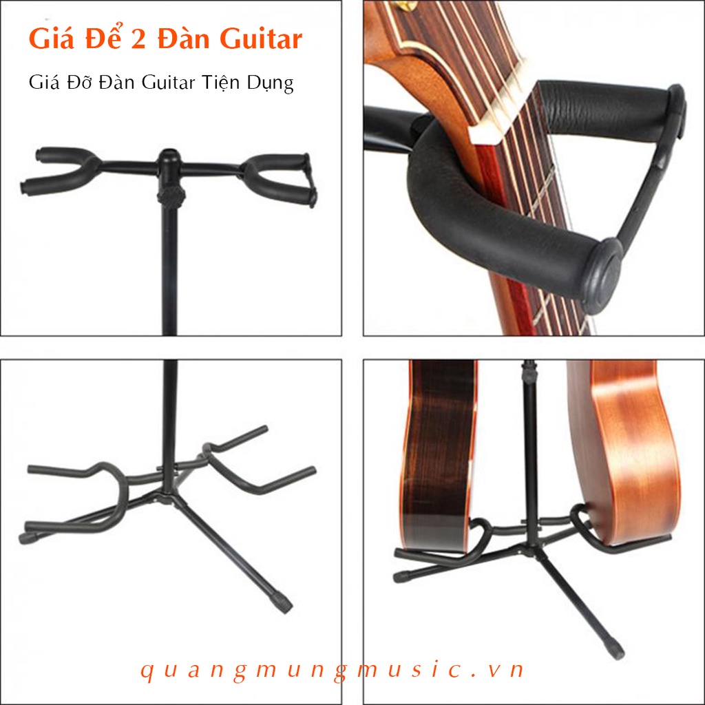 Giá Đỡ 2 Đàn Guitar - Chân Giá Để Hai Đàn Chuyên Dụng Chất Lượng Cao