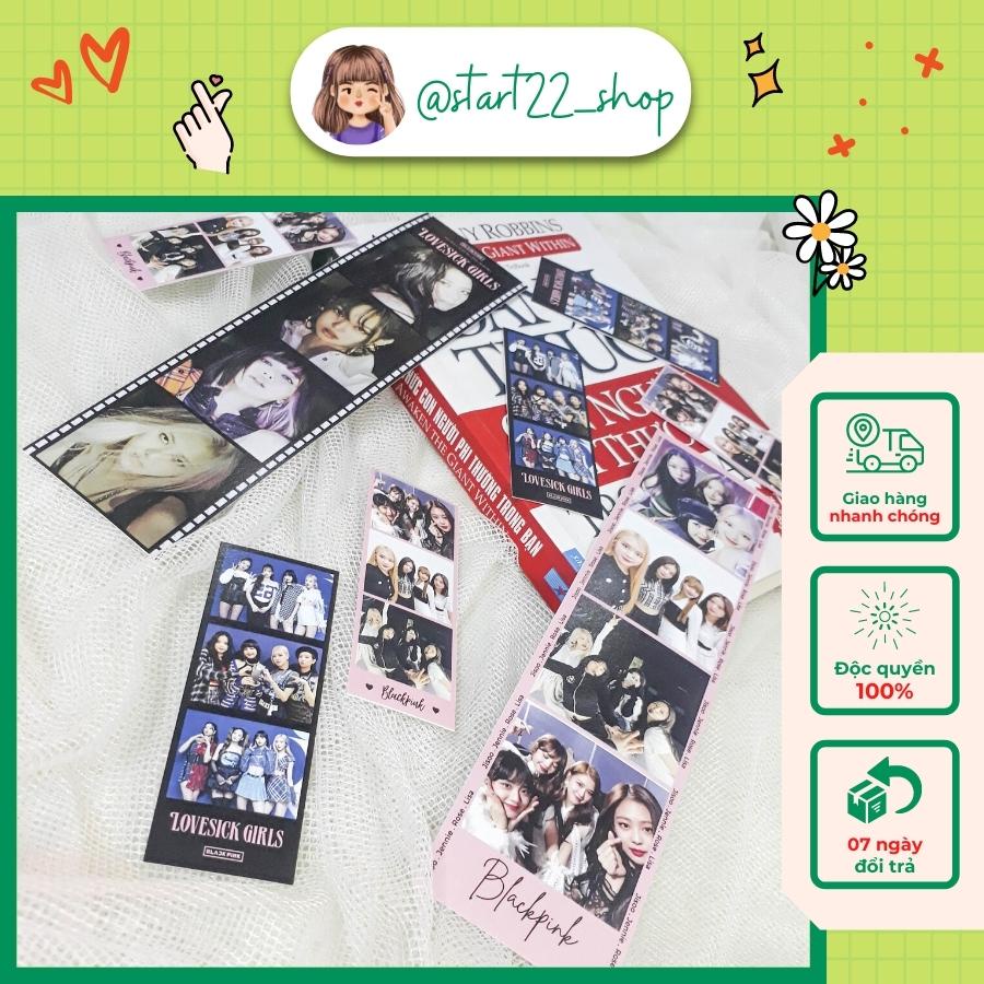 Set 4 Tấm Bookmark Black Pink Đánh Dấu Trang Phong cách Filmstrip retro start22_shop