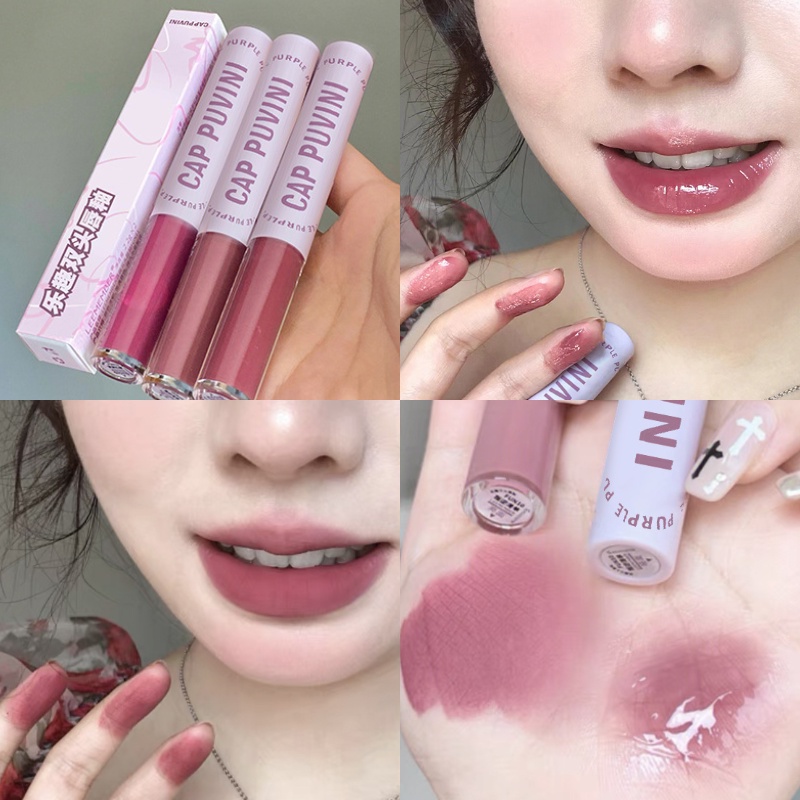 Son Môi Dạng Lỏng Cappuvini 2 Trong 1 Dưỡng Ẩm Lâu Trôi Không Phai Màu