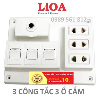 Bảng Điện Nổi LiOA 15A Có 3 Ổ Cắm + 2/3 Công Tắc
