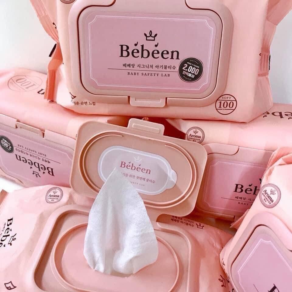 Khăn Ướt Bebeen Original Hàn Quốc 100 Tờ không mùi
