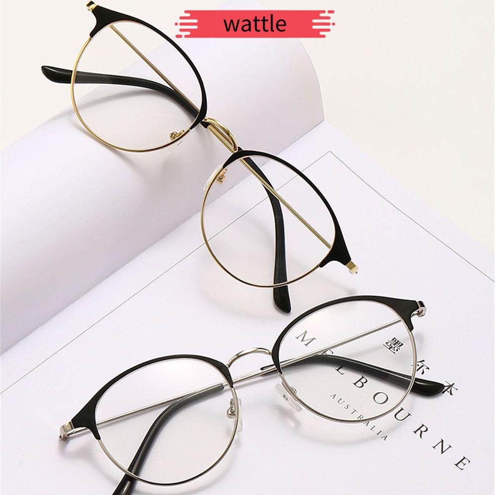 Kính cận gọng tròn bằng kim loại siêu nhẹ -1.0 -4.0 phong cách cổ điển thời trang unisex