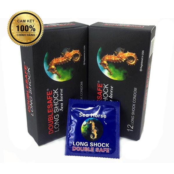 Bao cao su Cá Ngựa Doublesafe Long Shock ( 12 cái)