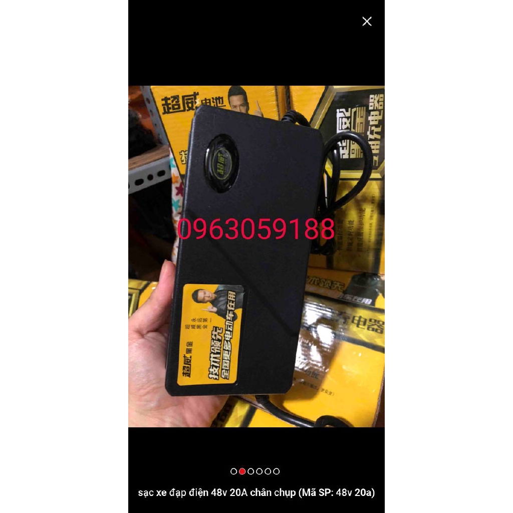 Sạc xe đạp điện  48V 20A - Tự ngắt zin chân đực