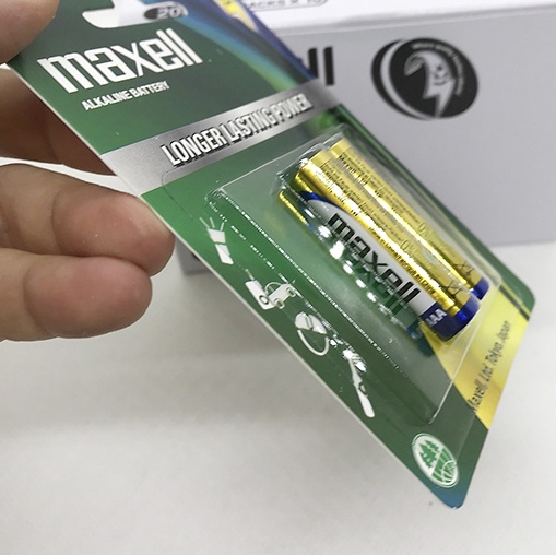 Pin Đũa AAA Maxell Alkaline LR03 vỉ 2 viên CHÍNH HÃNG (xanh)