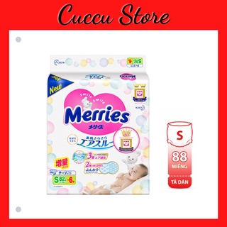 Bỉm/tã dán Merries size S 88pcs