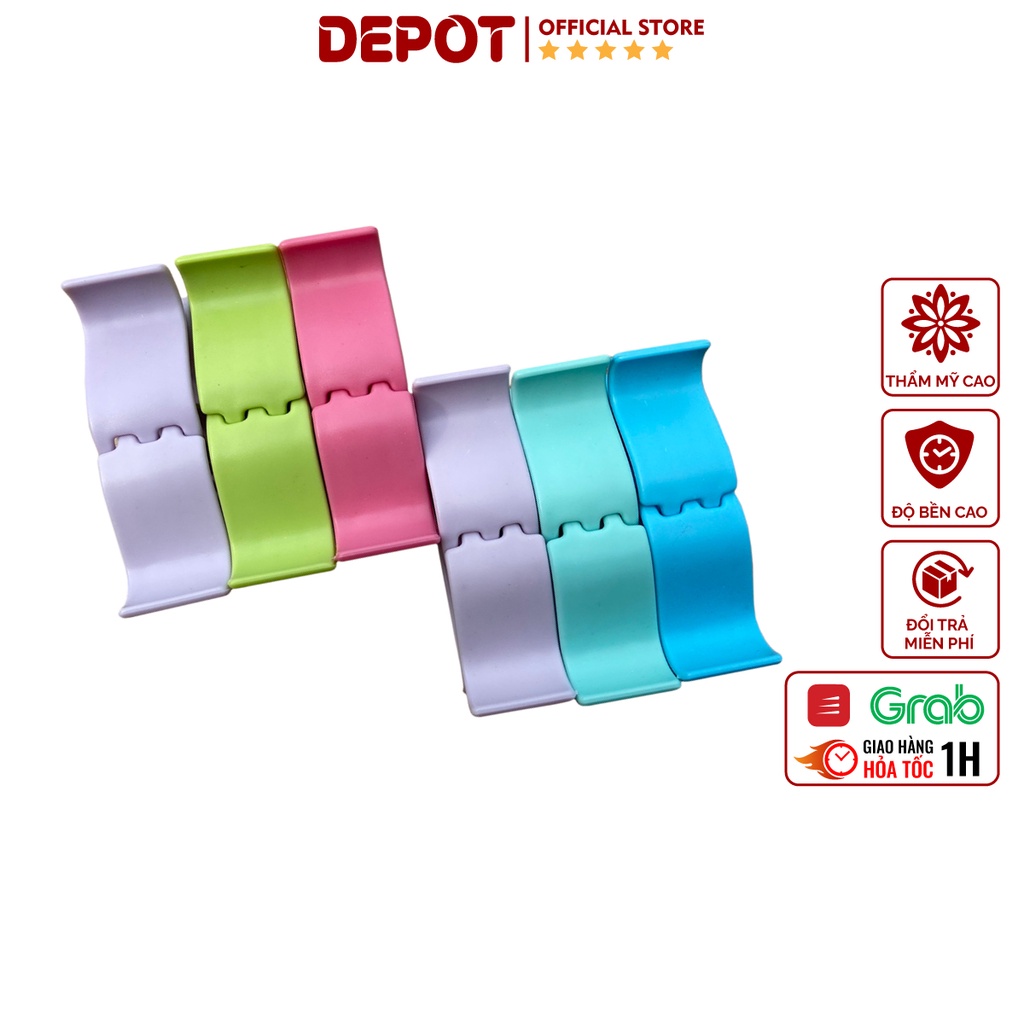 Set 12 kẹp càng cua 3 răng 5 răng DEPOT, kẹp tóc càng cua tạo xoăn nhẹ phong cách Hàn Quốc