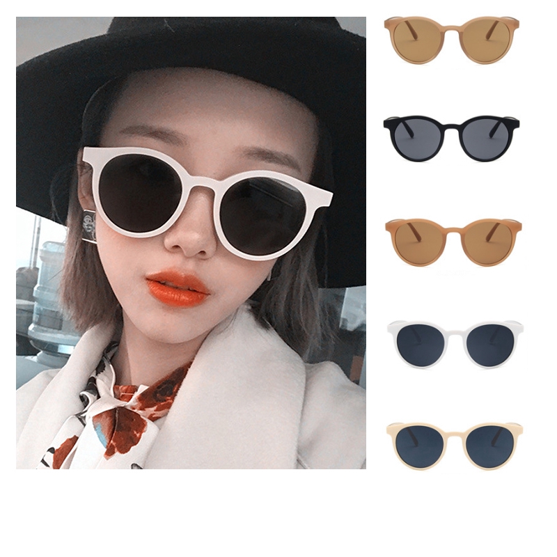 Kính Mát Mắt Mèo Gọng Nhựa Chống Tia UV Phong Cách Cổ Điển Hàn Quốc