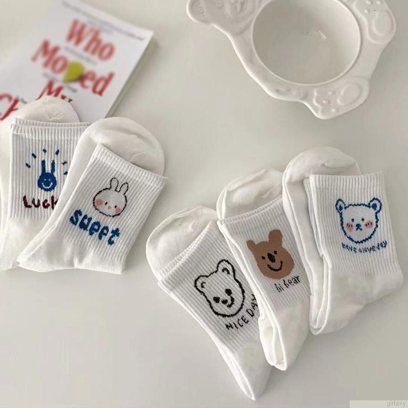 Vớ thoáng khí in họa tiết hoạt hình phong cách Hàn Quốc thời trang dành cho nữ