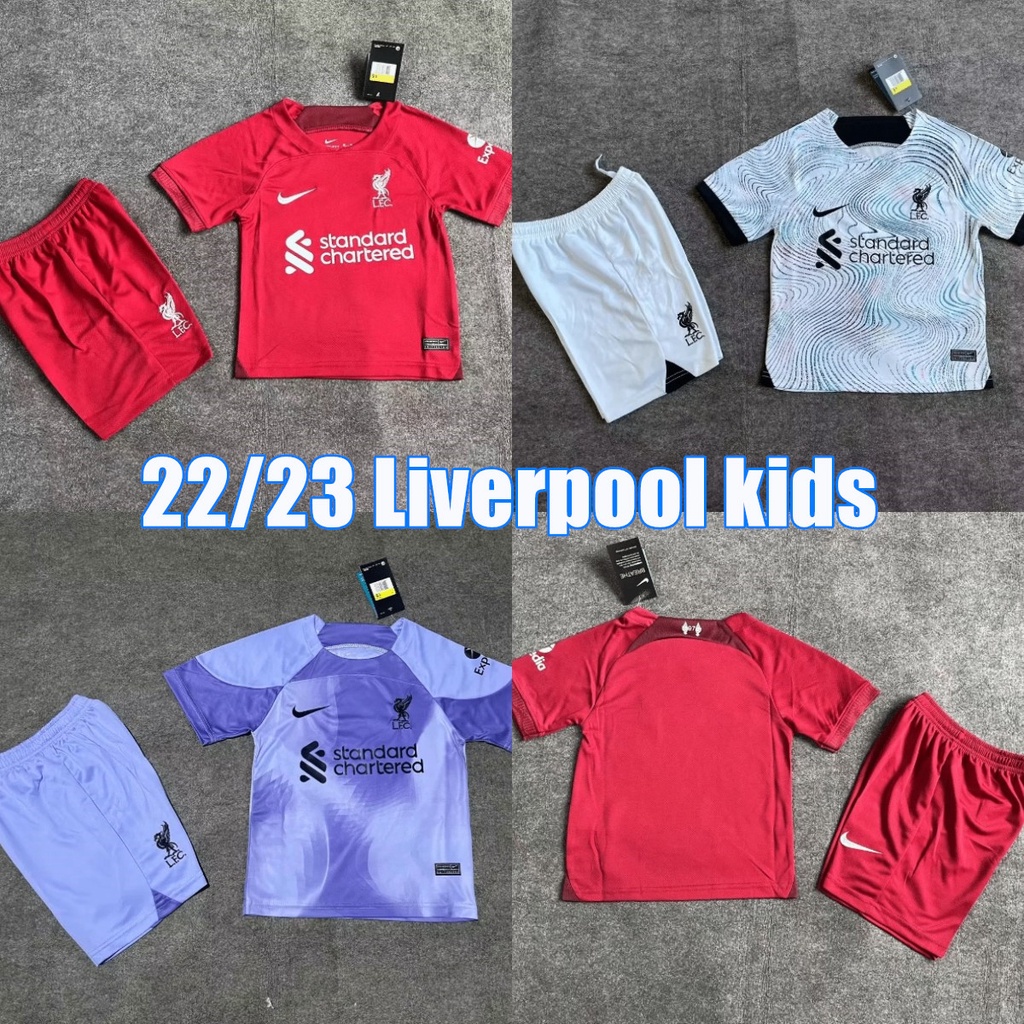 Bộ Áo Thun LIVERPOOL 2022-2023 + Quần Short Cho Bé (2-13 Tuổi)