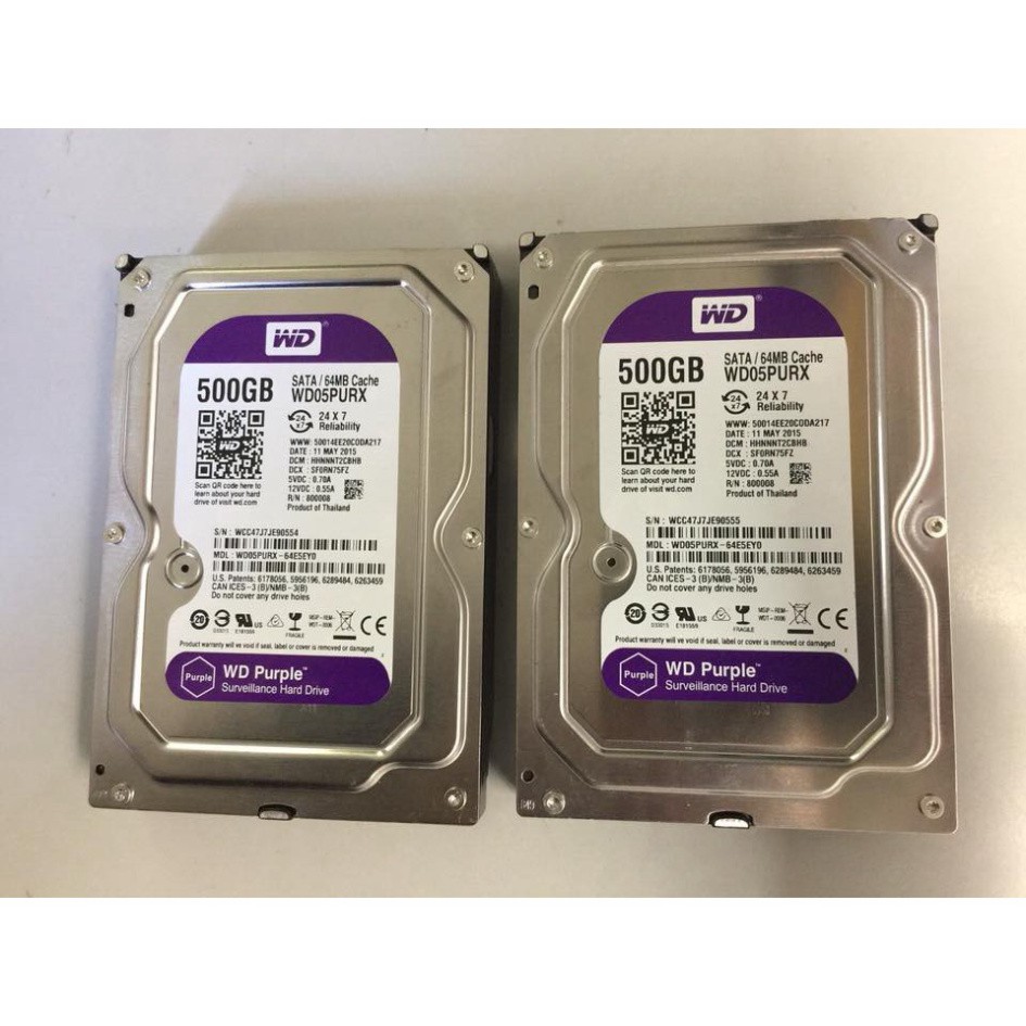 FREESHIP Ổ cứng HDD 1Tb Western Purple (màu tím) cho camera 100% mới bảo hành 24 tháng