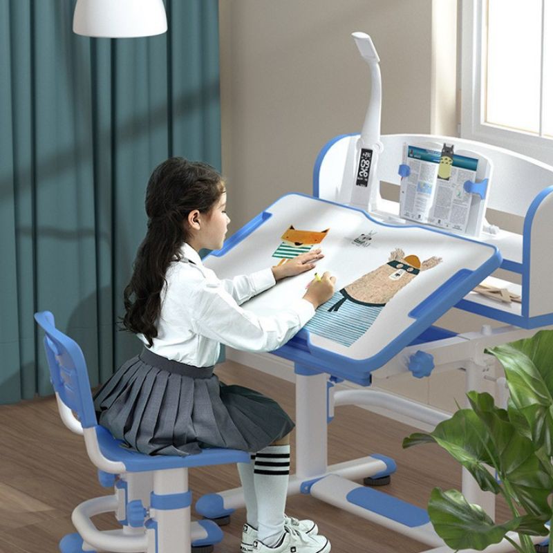 Bộ Bàn học Thông minh cao cấp tăng chỉnh độ cao chống gù chống cận [tặng kèm đèn thông minh tích hợp đồng hồ] | BigBuy360 - bigbuy360.vn