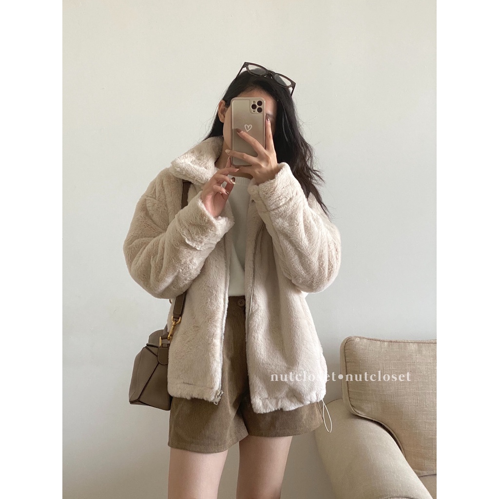 [Mã 2611THTRANG100K hoàn 10% xu đơn 99K] Áo khoác lông trơn _ A0306 | BigBuy360 - bigbuy360.vn