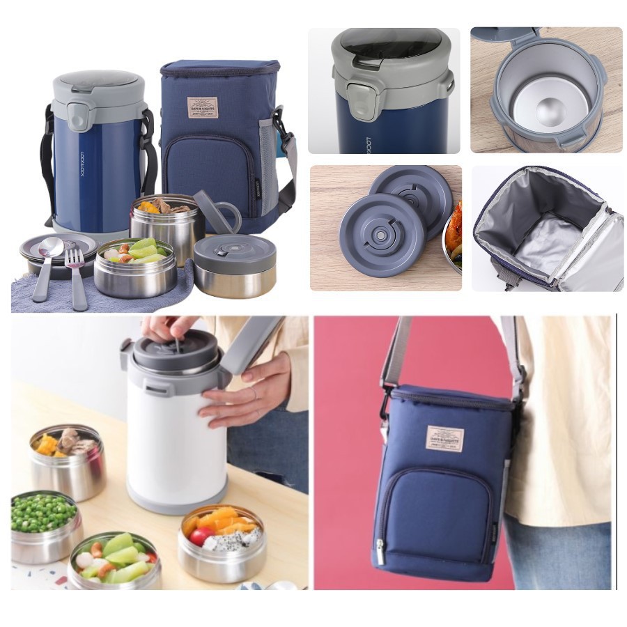 Bộ Hộp Cơm Giữ Nhiệt Lock&Lock Easy Take Lunch Box LHC8034-LHC8039 (2000ml)