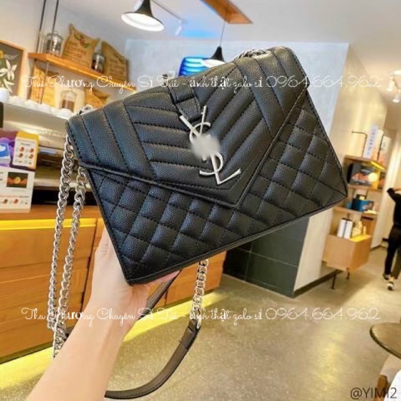 Túi đeo vai, đep chéo size to Y.S.L hàng from chuẩn đẹp chất da sần (cam kết hàng chuẩn ảnh)