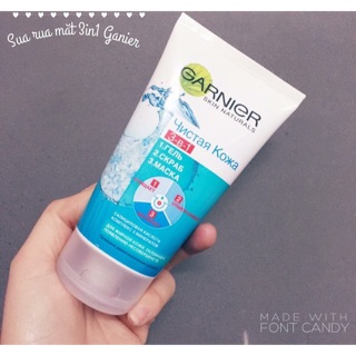 Sữa rửa mặt 3in1 Garnier - xách tay Nga