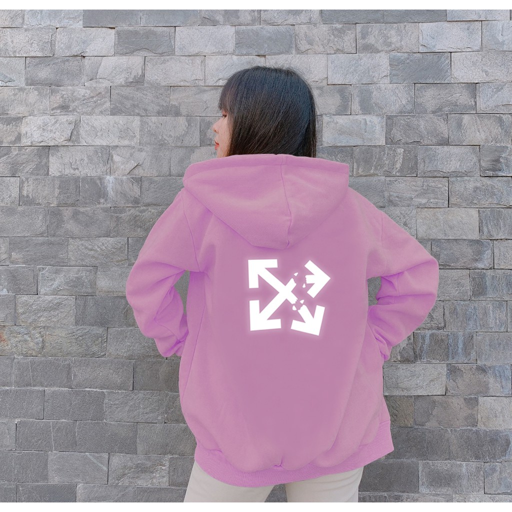 Aó khoác nỉ Hoodie phản quang Off White, Áo khoác nỉ nam nữ họa tiết hình cá tính - PQ35KN | BigBuy360 - bigbuy360.vn