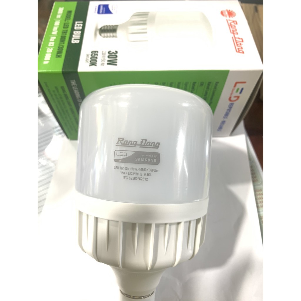 Bóng đèn LED Trụ 20W, 30W, 40W, 50W 60W, 80W Rạng Đông Ánh Sánh Trắng cao cấp