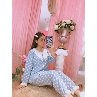 Đồ bộ Lụa Satin chấm bi