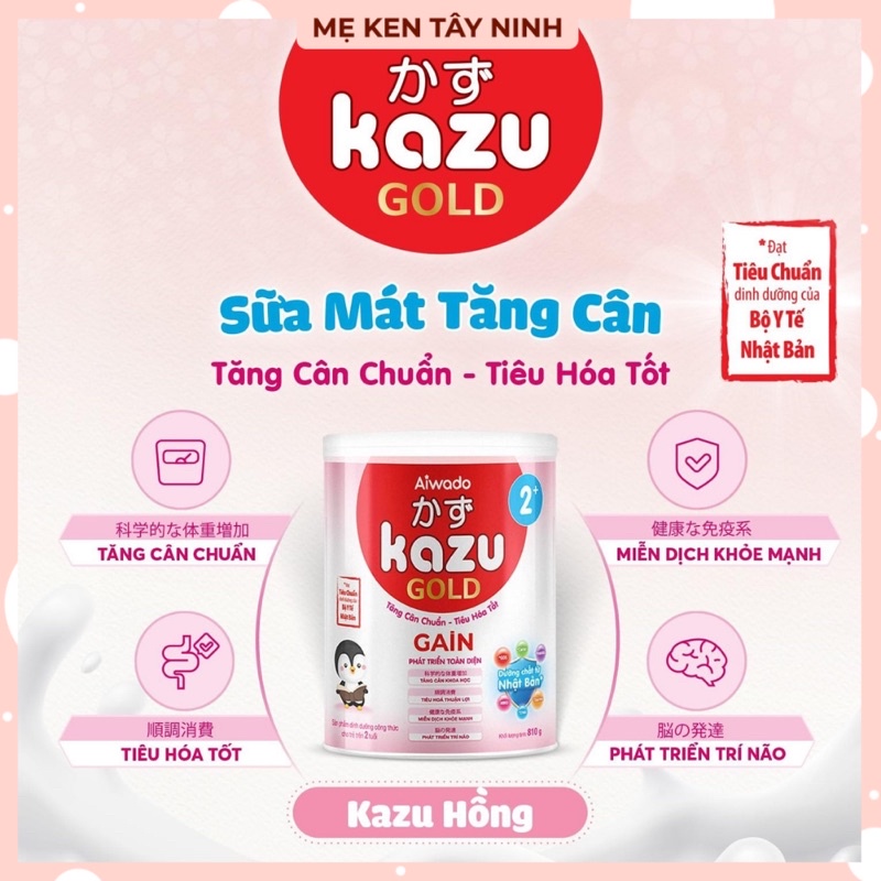 Sữa Bột Kazu Gold Gain 2+ 810g [Date mới nhất]