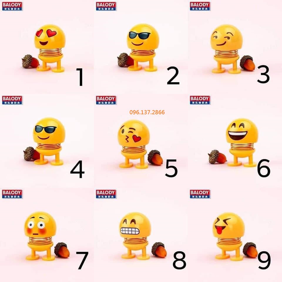 [Giá rẻ bán sỉ] Đồ chơi thú nhún lò xo Emoji cảm xúc