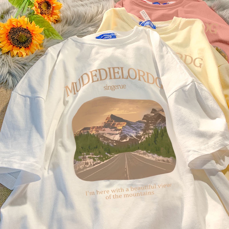 NRVP Áo Thun 100% Cotton Dáng Rộng Thời Trang Hàn Quốc Cho Nữ