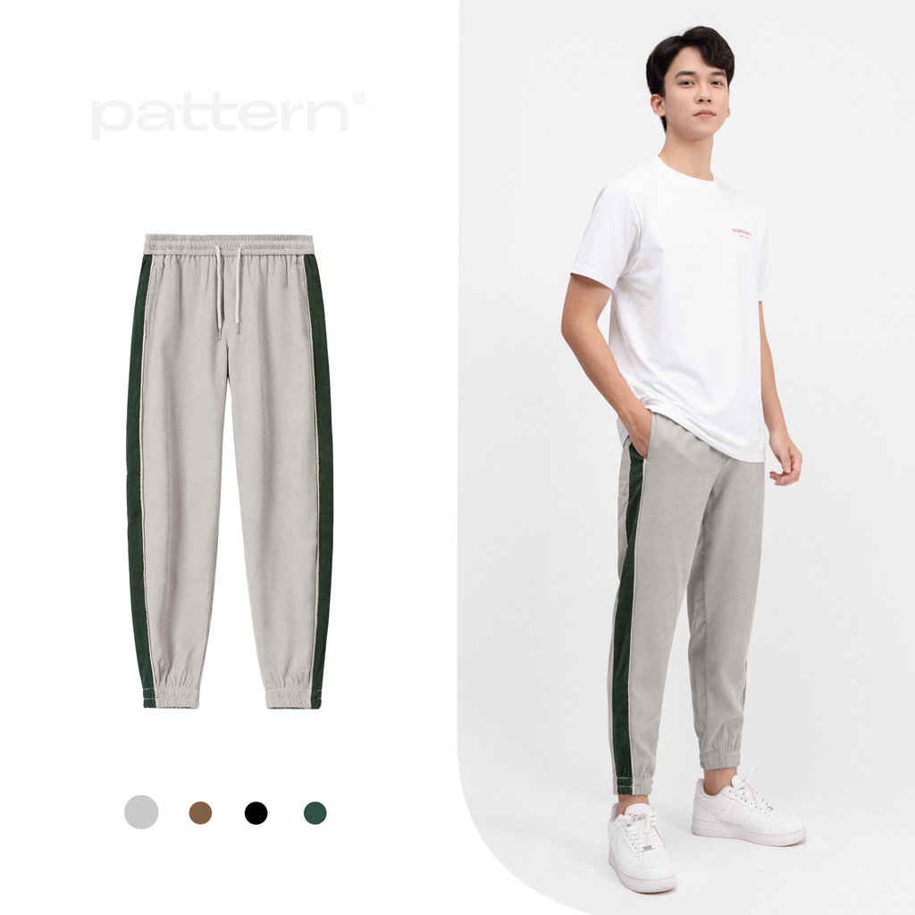 [Mã FATREND2810 giảm đến 30k tối đa 99k] Quần Jogger nhung tăm phối sọc PATTERN PQ014