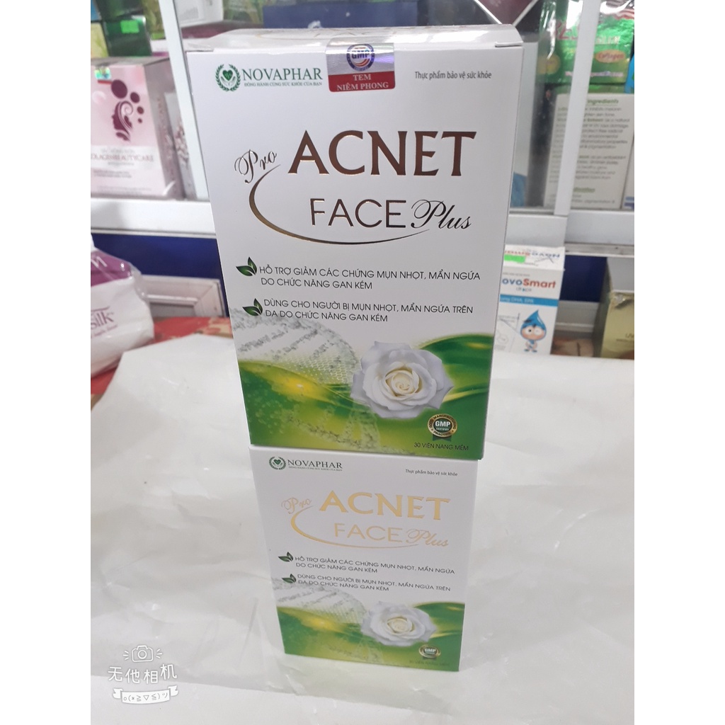 Viên uống giảm mụn PRO ACNET FACE PLUS, giúp thanh nhiệt, giải độc, giảm mụn nhọt, mụn trứng cá, mẩn ngứa do gan kém