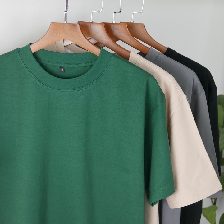 Áo thun oversize nhẹ thoáng mát, màu trơn basic - #twoonabike minimal tee