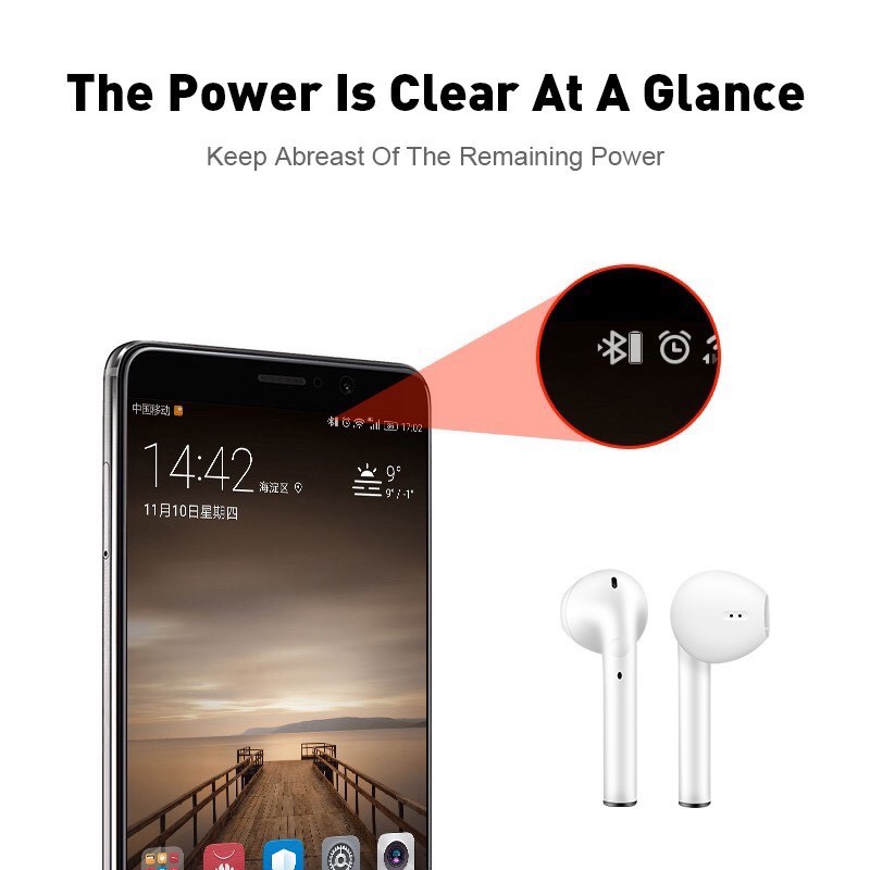 [BẢO HÀNH 1 ĐỔI 1] Tai Nghe Bluetooth i9s 5.0 Thao Tác Cực Nhạy Tăng Chỉnh Âm Lượng 1 Đổi 1 Trong 30 Ngày | BigBuy360 - bigbuy360.vn