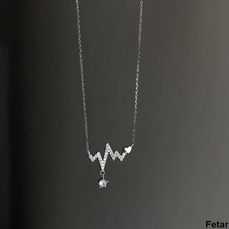 ✨✨Vòng cổ Mặt Hình Nhịp Tim Kiểu Dáng Thời Trang Cho Nữ