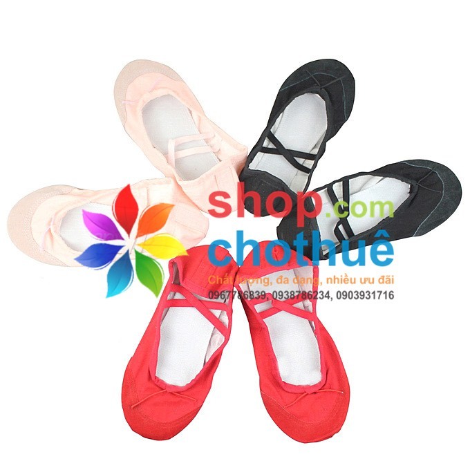 Giày Múa Đế Bệt Mũi Mềm - Màu Hồng phấn | BigBuy360 - bigbuy360.vn