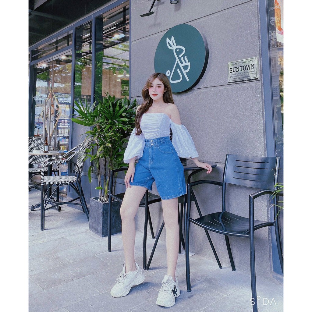 QUẦN JEAN NGỐ LỬNG NỮ 2 NÚT LƯNG XẺ ĐĨA CHÉO LAI CUỐN FORM RỘNG ĐỦ MÀU XANH NHẠT XANH ĐẬM MẠNH MẼ, CÁ TÍNH, HIỆN ĐẠI