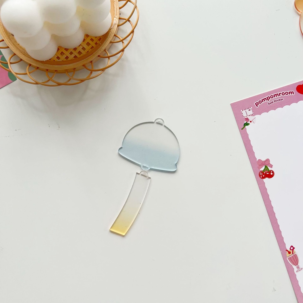 Chuông Gió Bằng Acrylic Trong Suốt Màu Gradient Độc Đáo DIY Dùng Trang Trí Móc Khóa / Thẻ Cuckoo