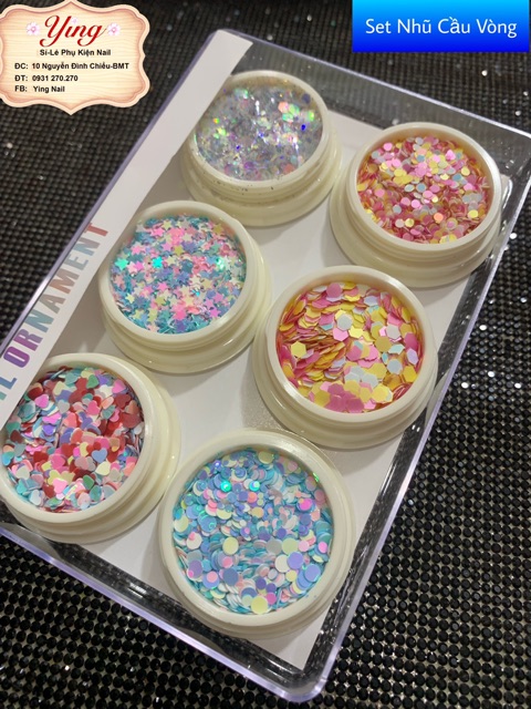 Set Nhũ Lấp Lánh Hơn Đá.Có bán chai ẩn nhũ