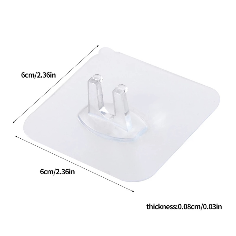 Set 4 móc treo bàn chải đánh răng dán tường trong suốt