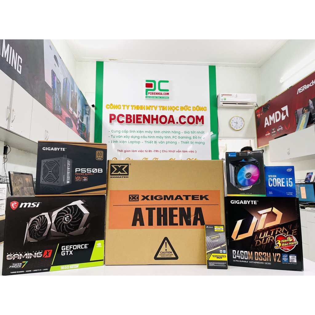 Bộ máy tính I5 10400 B460M 8G 250G XA20 550W