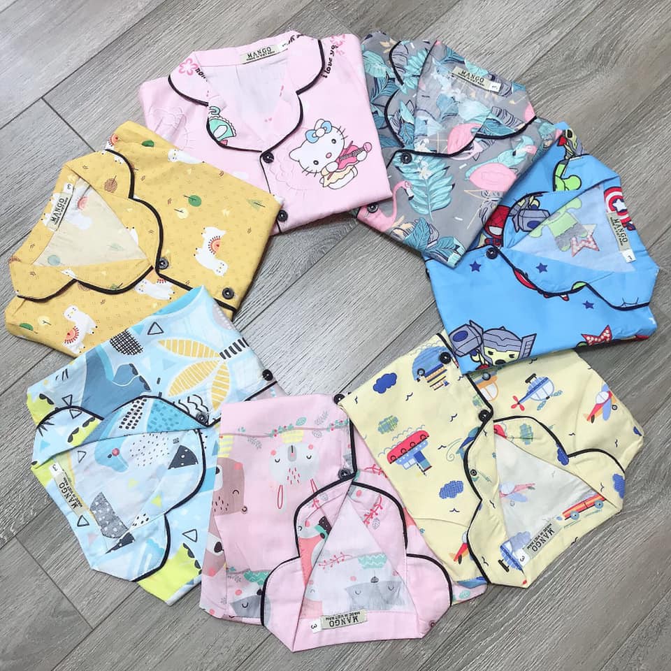 BỘ PIJAMA THÔ HÀN CHO BÉ TRAI BÉ GÁI XINH YÊU - BPT201N