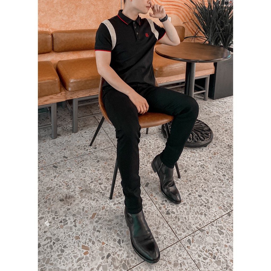 Quần jean nam đen Munique trơn và rách vải jeans bò cotton co giãn - form ôm | BigBuy360 - bigbuy360.vn