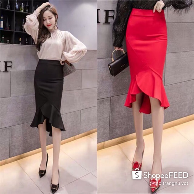 Chân Váy Bút Chì Đuôi Cá Thời Trang Nữ full màu