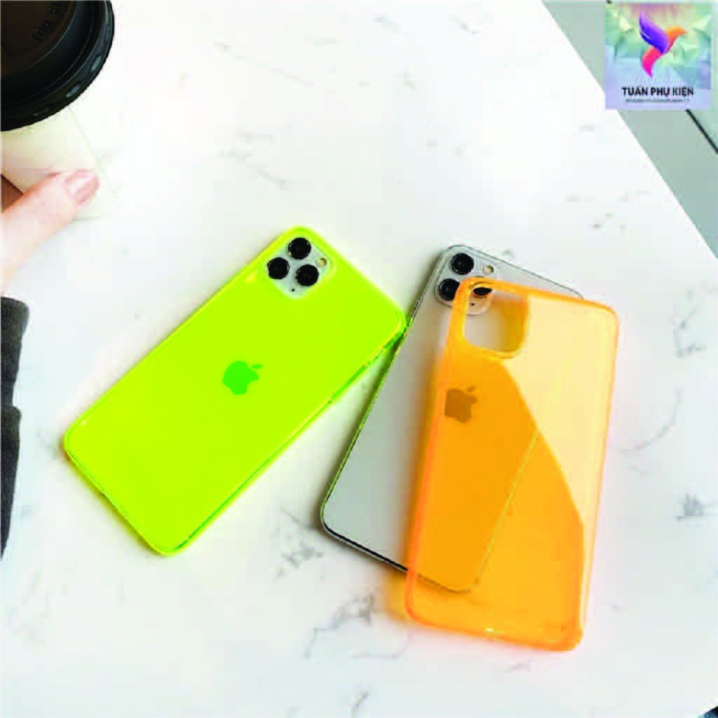 Ốp Lưng Iphone ⚡ Ốp Lưng Điện Thoại Iphone Neon Trong Suốt ⚡ Full Size Từ Iphone 6 - 11 Promax - Tuấn Case 75