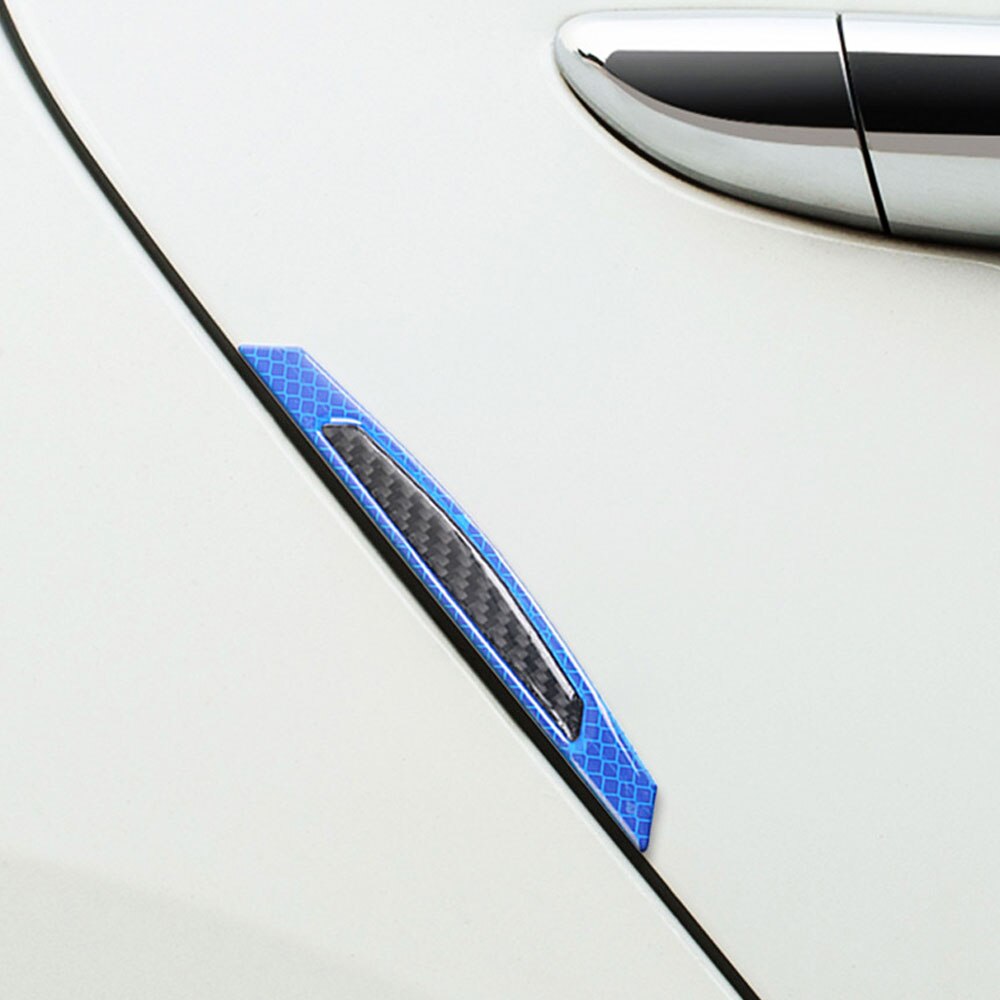 Miếng Dán Phản Quang Cảnh Báo Bảo Vệ Cạnh Bánh Xe Hơi Chống Va Chạm Bằng Sợi Carbon
