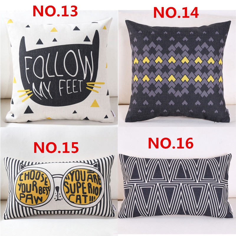 Áo gối kích thước 45cm x 45cm họa tiết hình mèo trang trí sofa sáng tạo | BigBuy360 - bigbuy360.vn