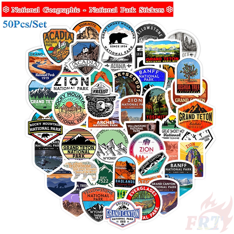 National Park Series 01 National Geographic Graffiti Stickers 50Pcs/Set Outdoor ...