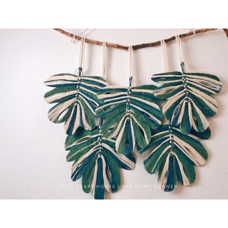 Rèm lá Monstera handmade decor treo tường (Macrame)