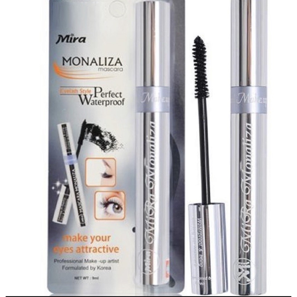 Mascara Không Trôi dài, cong Mi Hàn Quốc Mira Monaliza 9ml chính hãng 100%