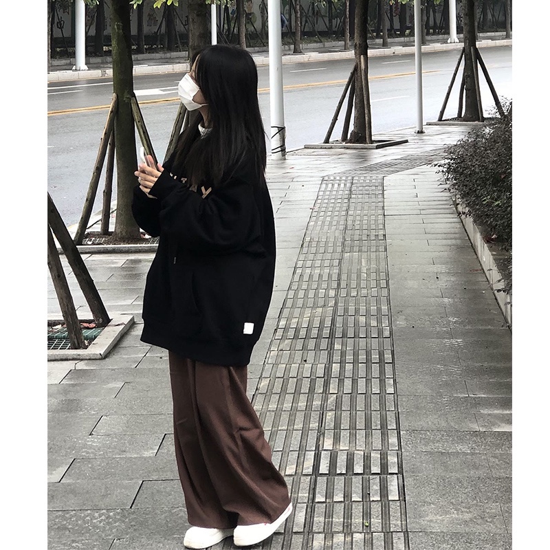 NRVP Áo hoodie dáng rộng thời trang Hàn Quốc 2022 dành cho nữ