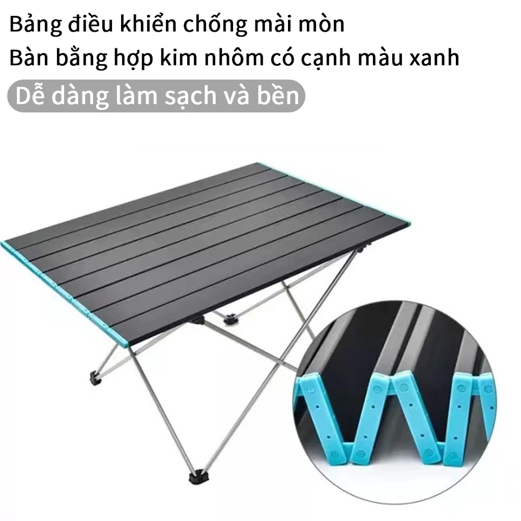 OneTwoFit Bàn cắm trại siêu nhẹ di động ngoài trời Bàn cắm trại bằng hợp kim nhôm M, L, XL Bàn dã ngoại xếp gọn