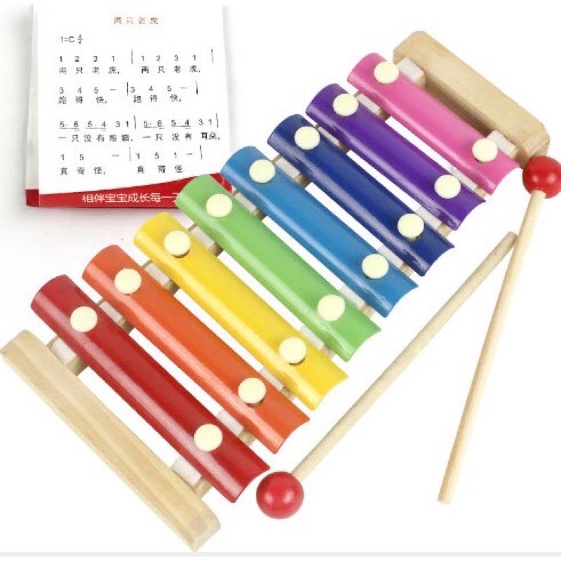 Đồ chơi Đàn Piano Xylophone gỗ 8 âm - Đồ chơi âm nhạc cho bé